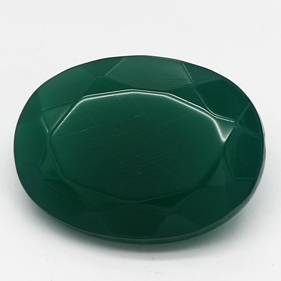 1.04ct Oval Bluish Green Recycled Natural Dyed Chalcedony