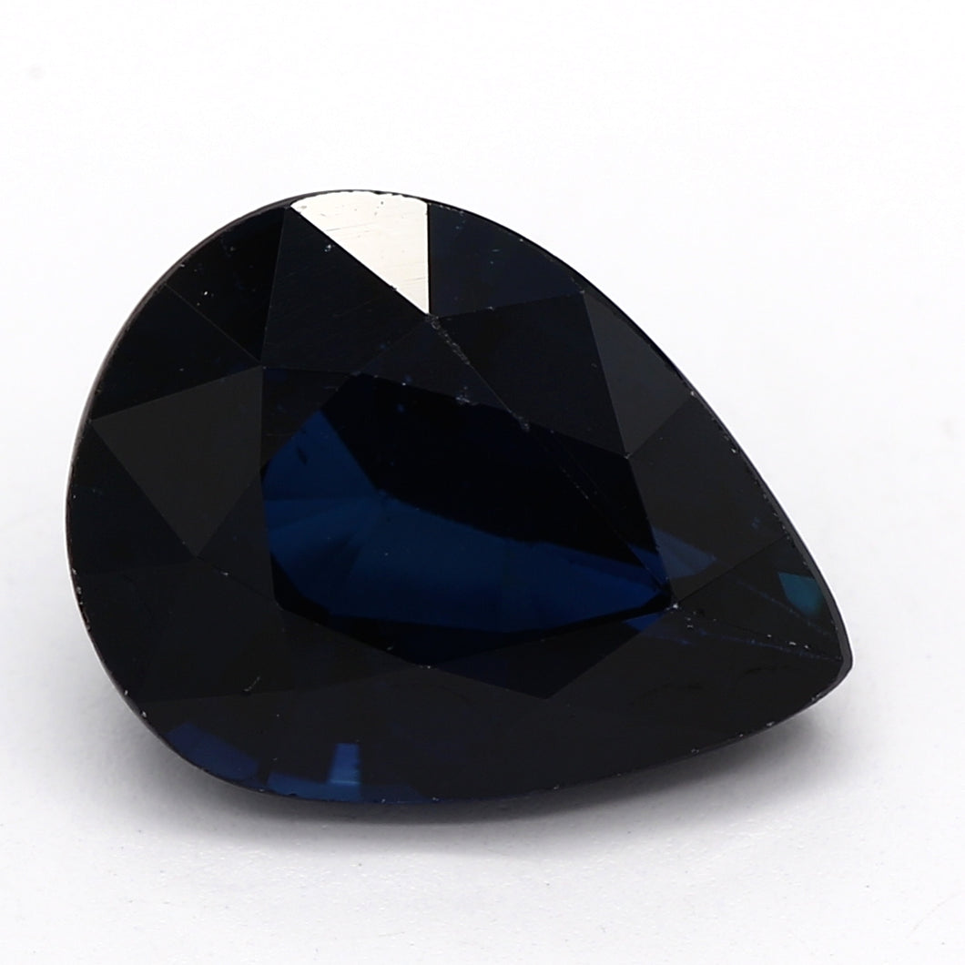 1.97ct Pear Blue Recycled Natural Sapphire