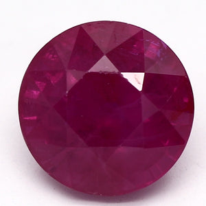 1.18ct Round Purplish Red Recycled Natural Ruby