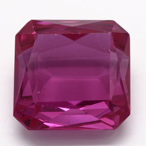 15.16ct Square Purplish Red Recycled Synthetic Ruby