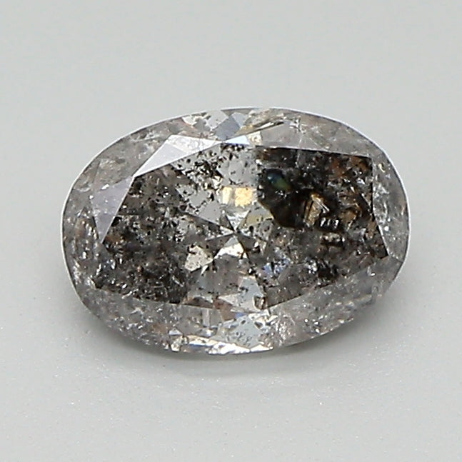 0.71ct Salt & Pepper I3 Oval Cut Diamond