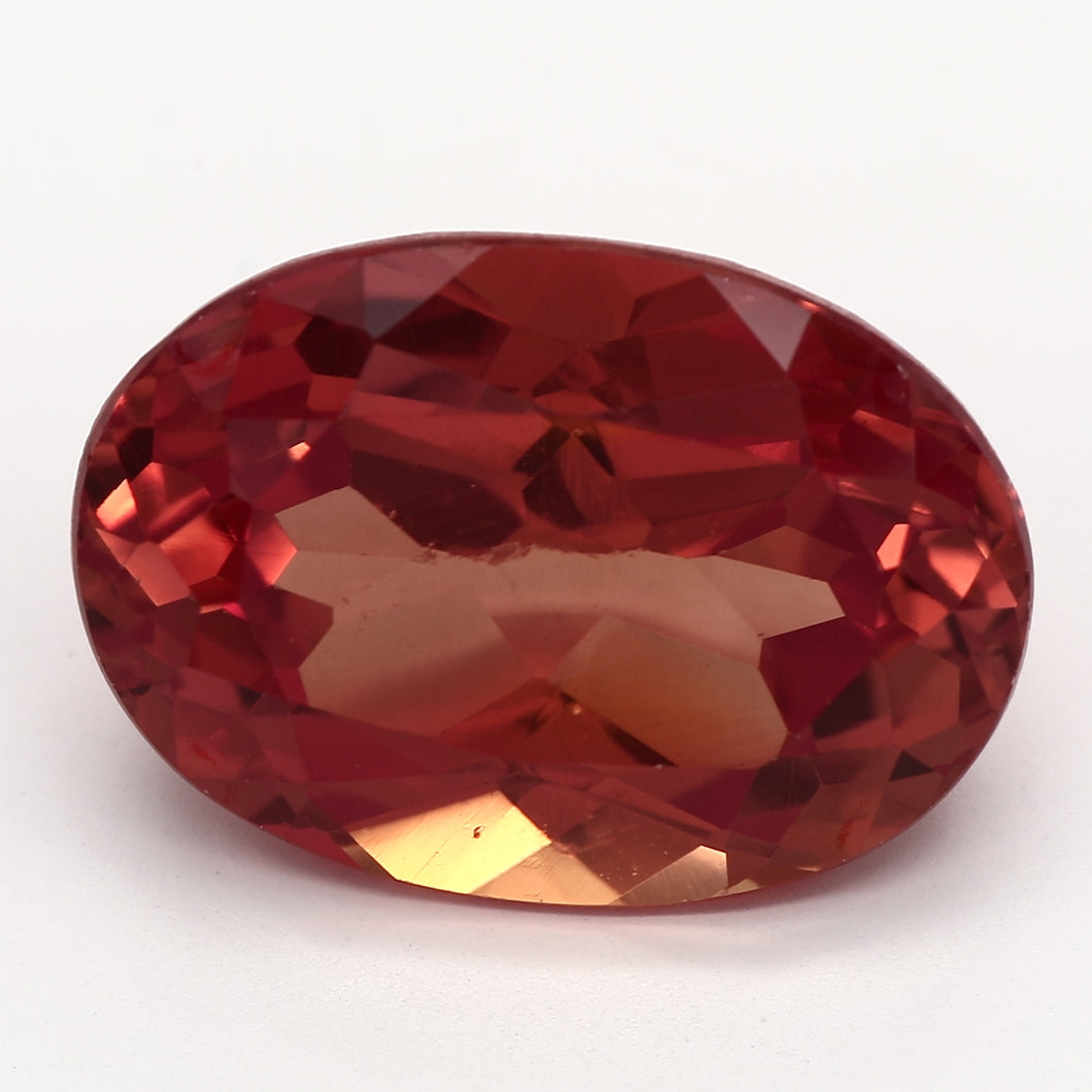 8.25ct Oval Orange Recycled Synthetic Orange Sapphire