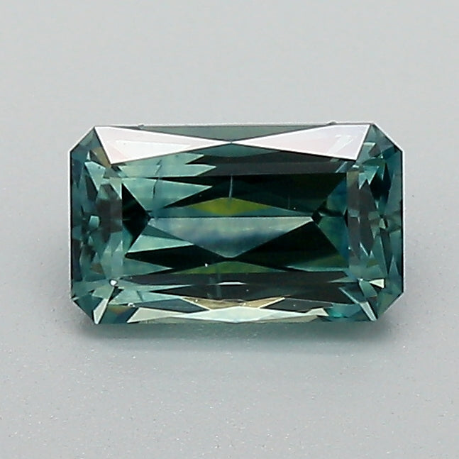 0.92ct Greenish Blue Cut Cornered Rectangular Modified Brilliant Montana Sapphire