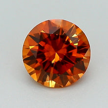 Load image into Gallery viewer, 0.84ct Orange Round Brilliant Montana Sapphire
