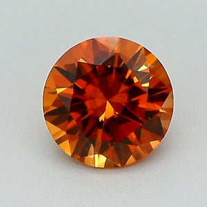 0.84ct Orange Round Brilliant Montana Sapphire