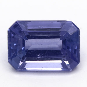 1ct Rectangle Bluish Violet Recycled Natural Tanzanite