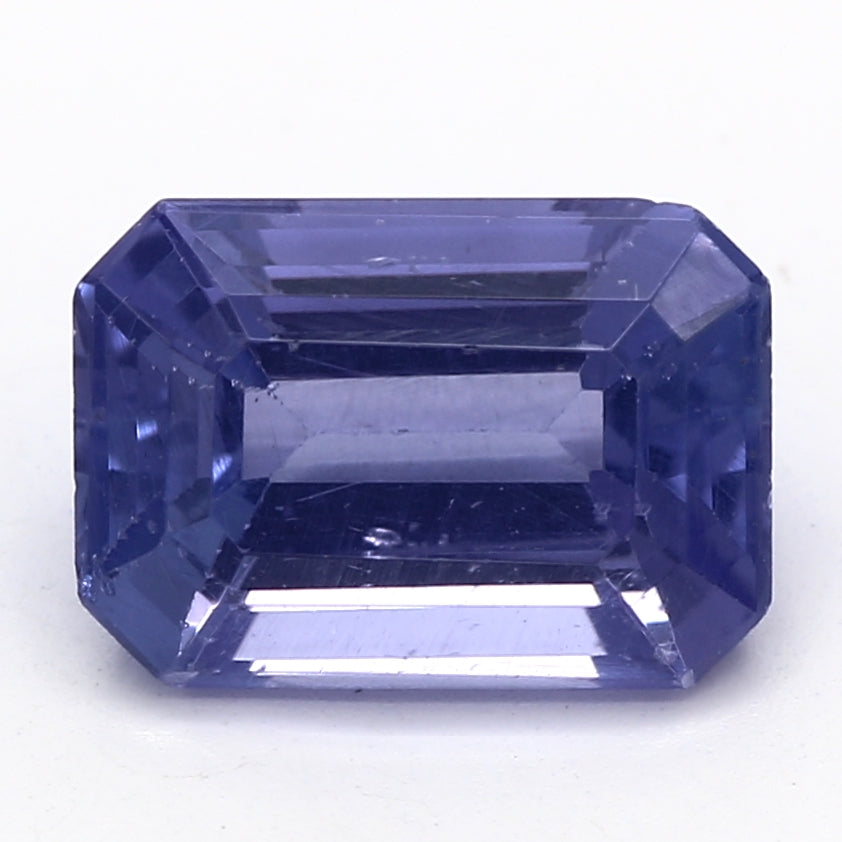 1ct Rectangle Bluish Violet Recycled Natural Tanzanite