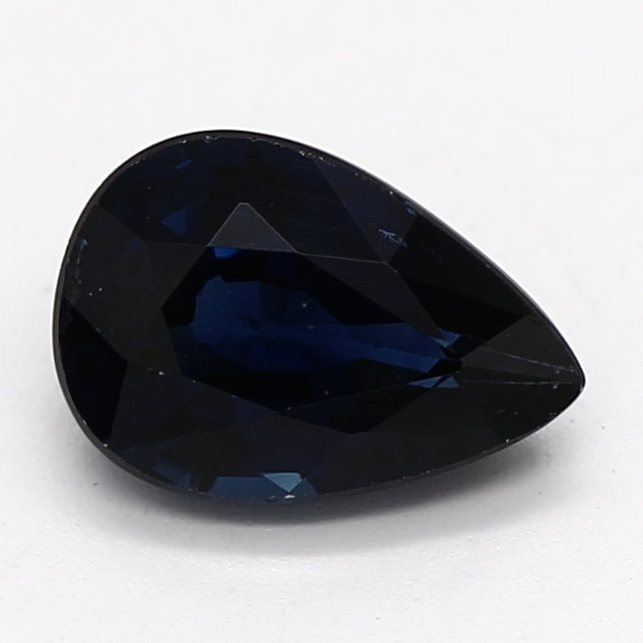 0.54ct Pear Dark Blue Recycled Natural Sapphire