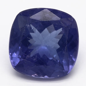 2.2ct Cushion Bluish Violet Recycled Natural Tanzanite