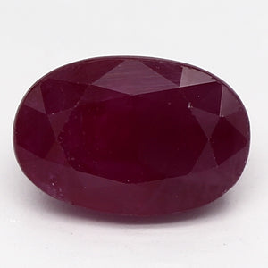 0.83ct Oval Purplish Red Recycled Natural Ruby