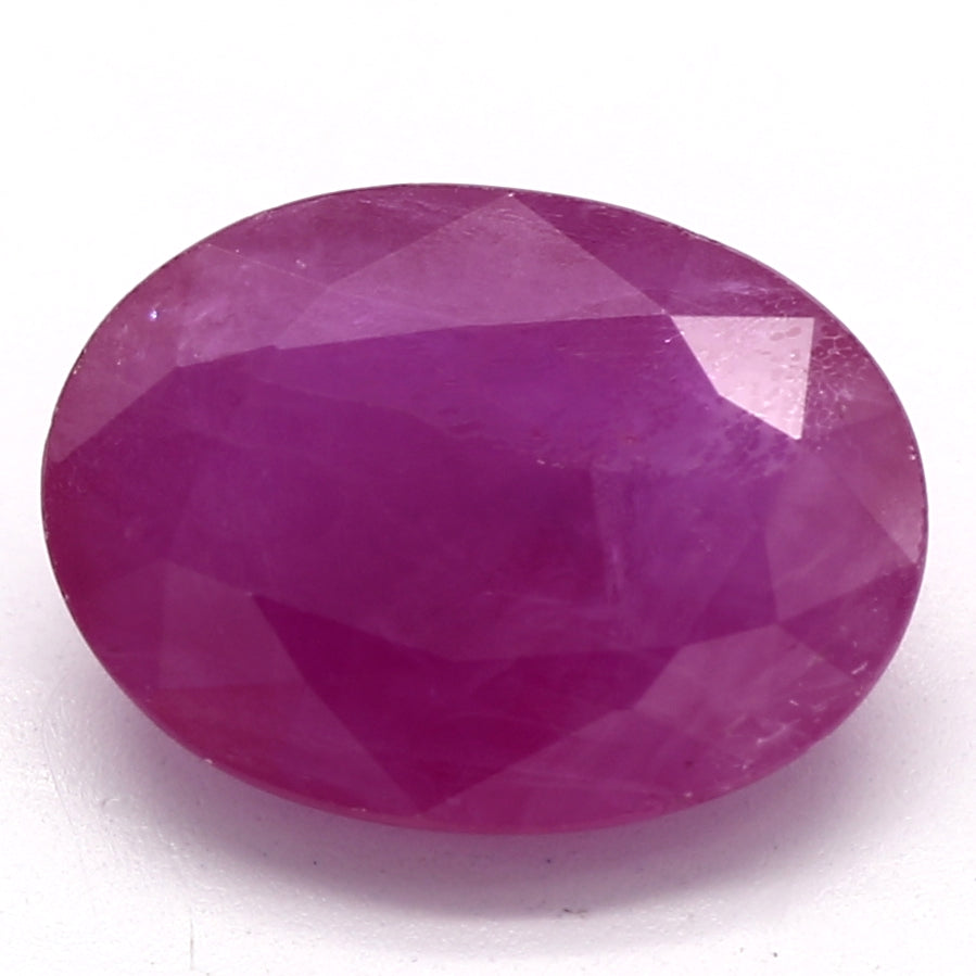 1.36ct Oval Purplish Red Recycled Natural Pink Sapphire