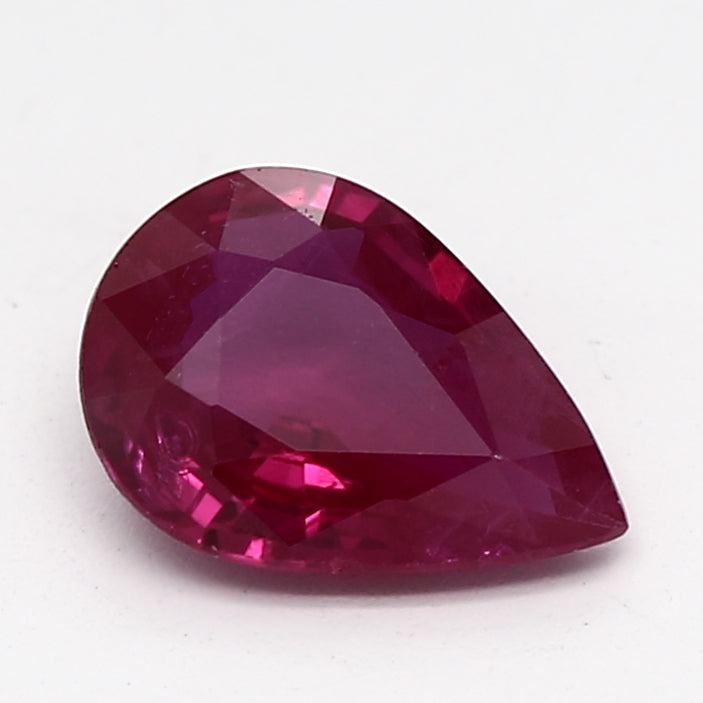0.35ct Pear Purplish Red Recycled Natural Ruby