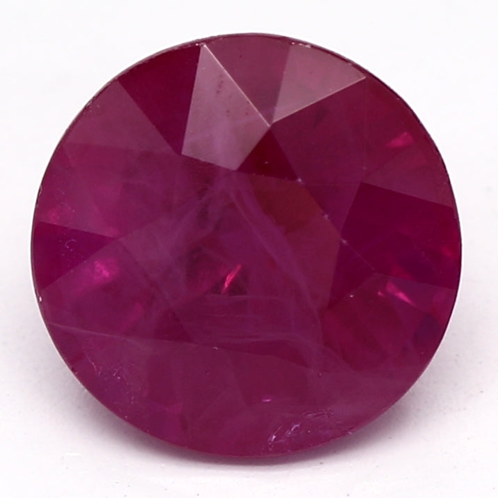 1.2ct Round Purplish Red Recycled Natural Ruby