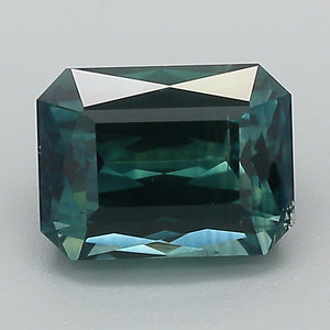 2.01ct Greenish Blue Cut Cornered Rectangular Modified Brilliant Montana Sapphire