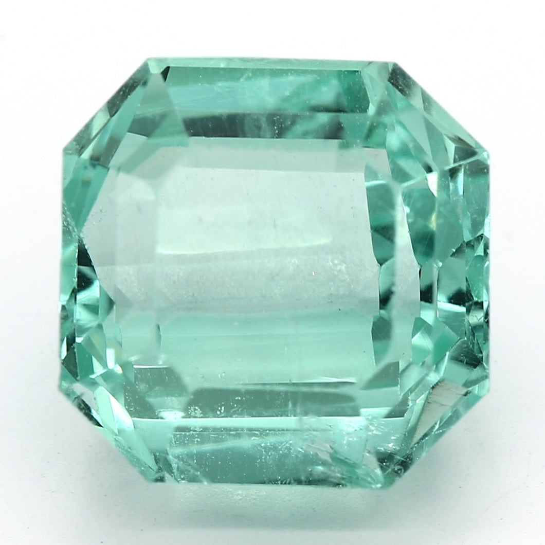 3.27ct Rectangle Bluish Green Recycled Natural Green Beryl