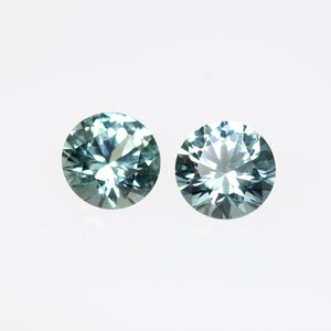 1.20ct Light Blue Round Sapphire Pair