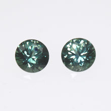 Load image into Gallery viewer, 1.18ct Medium Blue-Green Round Sapphire Pair
