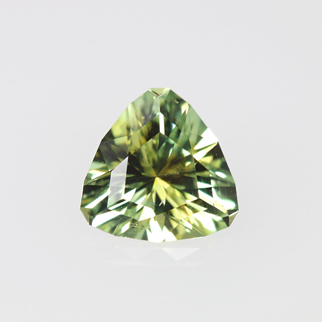 0.68ct Light Green Trillion Sapphire