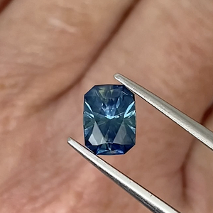 1.34ct Medium-Dark Blue Radiant Cut Sapphire