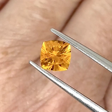 Load image into Gallery viewer, 1.31ct Medium Orange Sq. Cushion Sapphire
