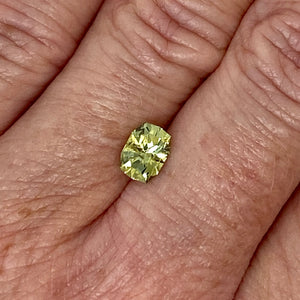 1.23ct Light-Medium Yellow Cushion Sapphire