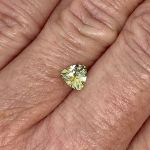 0.68ct Light Green Trillion Sapphire