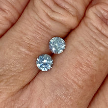 Load image into Gallery viewer, 1.20ct Light Blue Round Sapphire Pair
