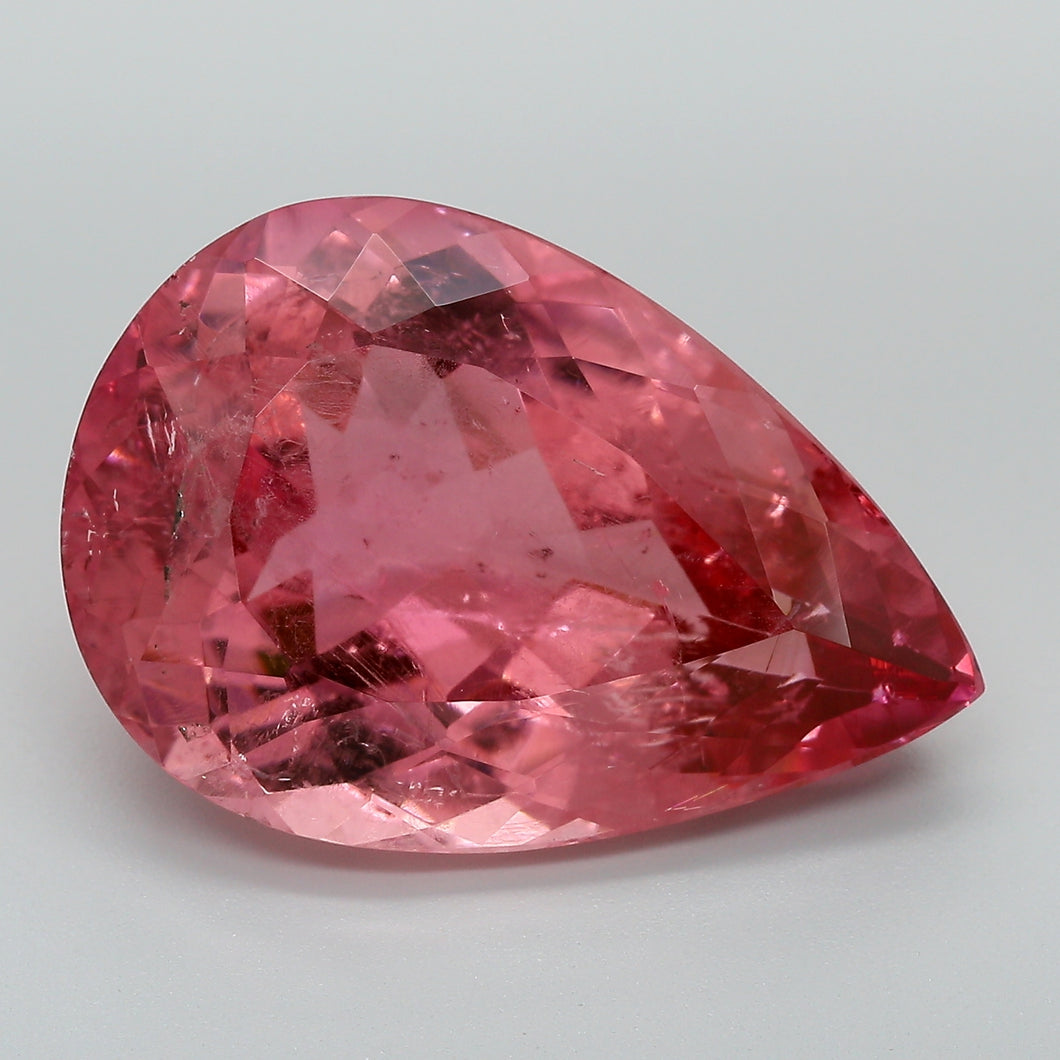 12.81ct Pink Pear Shape  Brazil Tourmaline, IGI Certified