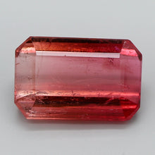 Load image into Gallery viewer, 7.31ct Orange and Pink Emerald Cut Pink Brazil Tourmaline, IGI Certified
