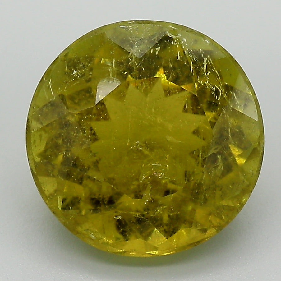 4.48ct Greenish Yellow Round Shape Yellow Brazil Tourmaline