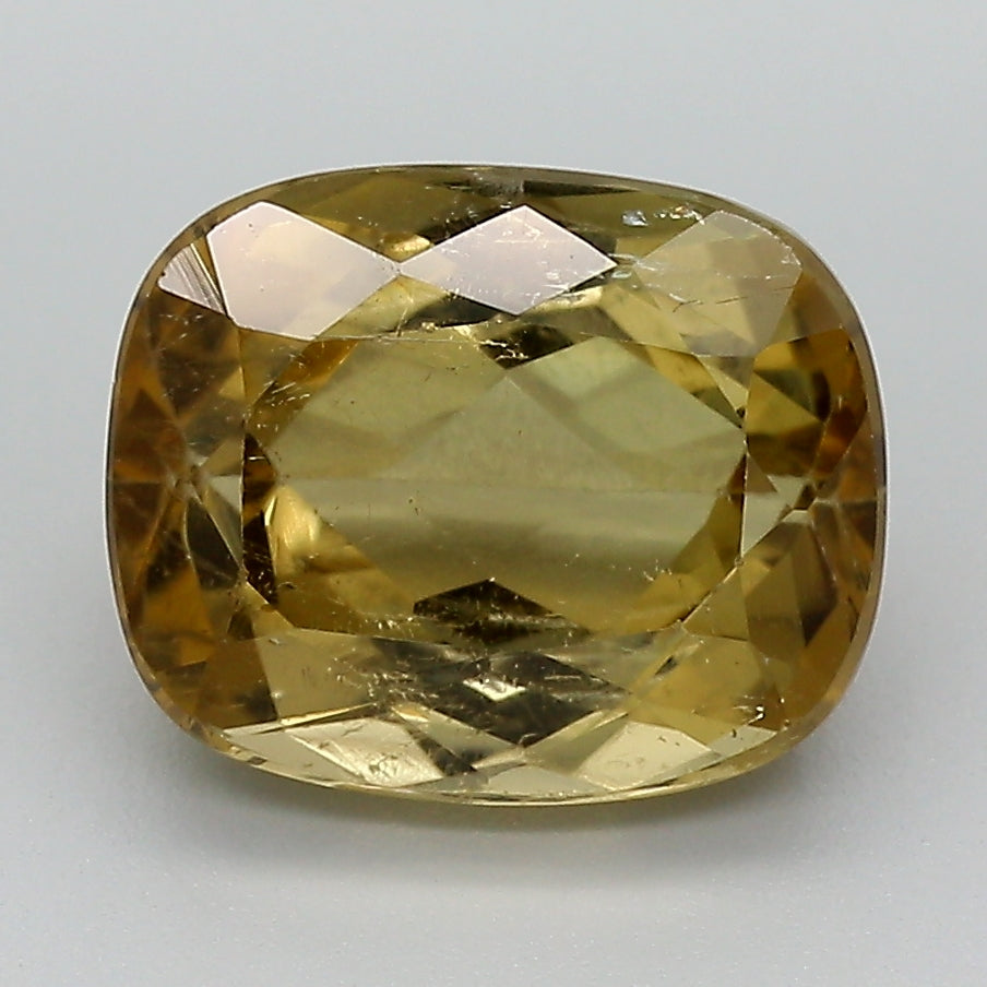 3.68ct Brownish Yellow Cushion Cut Yellow Brazil Tourmaline