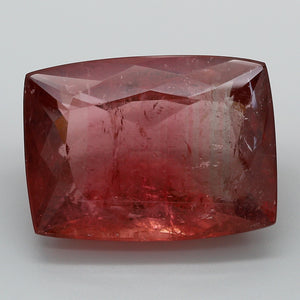 20.49ct Orangy Pink Cushion Cut Pink Brazil Tourmaline, IGI Certified