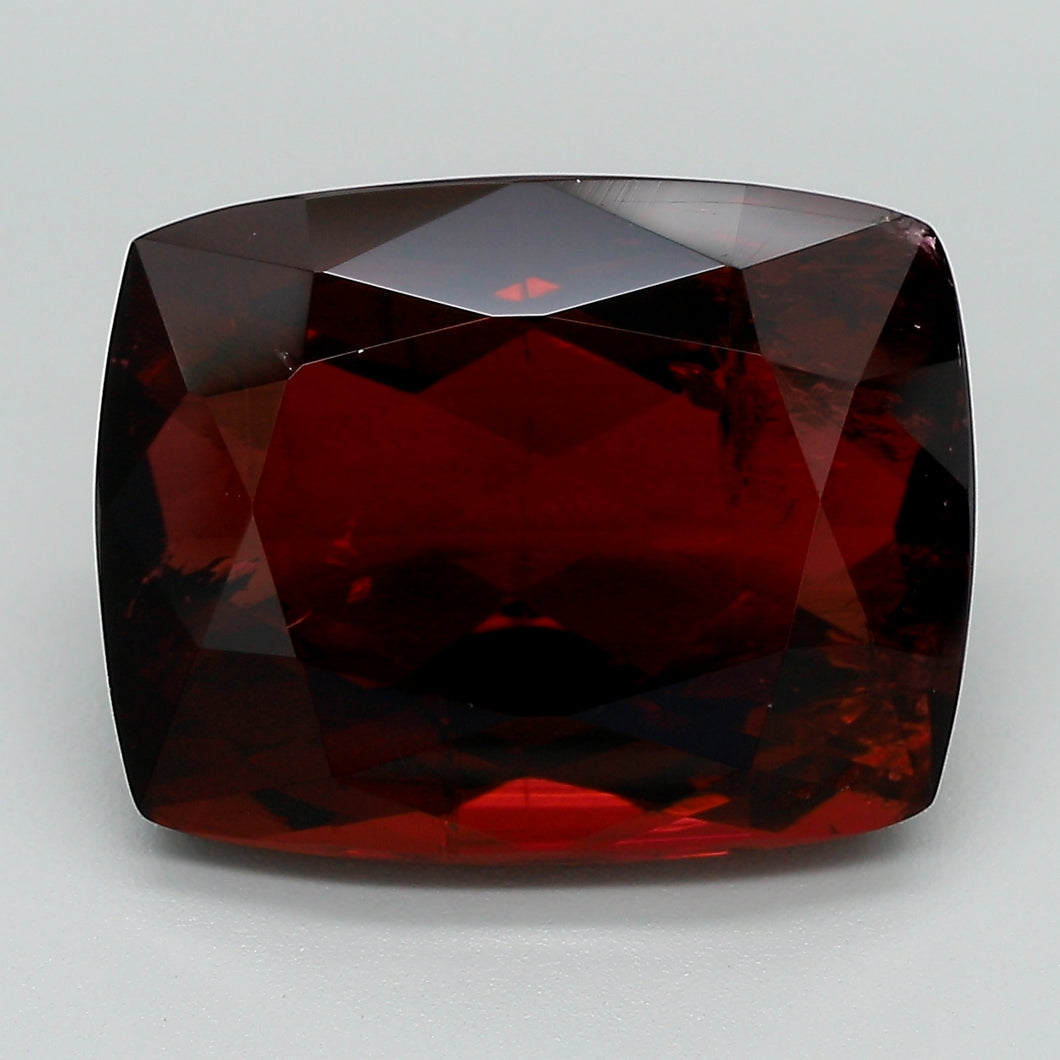 9.01ct Purplish Red Cushion Cut Red Brazil Tourmaline, IGI Certified